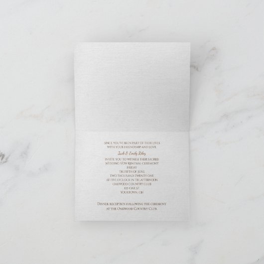 デイジーの花束と切り裂かれた縁の誓い更新式 招待状 (内部)