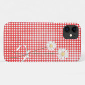 デイジーの花束を赤いギンガムに Case-Mate iPhoneケース (裏面(横))