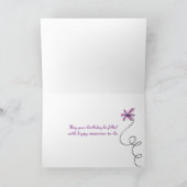 デイジーの花束母の誕生日 カード (内部)