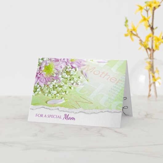 デイジーの花束母の誕生日 カード (黄色い花)