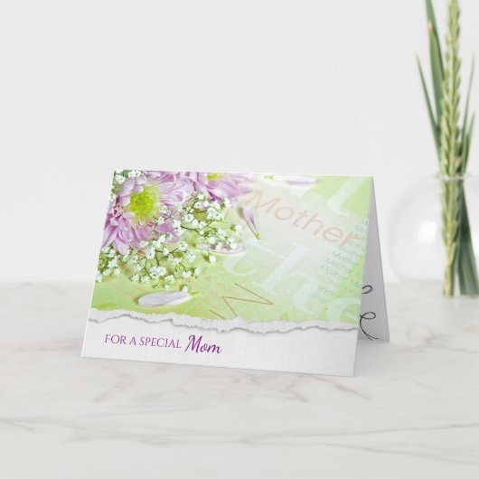 デイジーの花束母の誕生日 カード (正面)