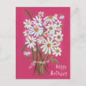 デイジーの花束 お誕生日おめでとう ポストカード (正面)