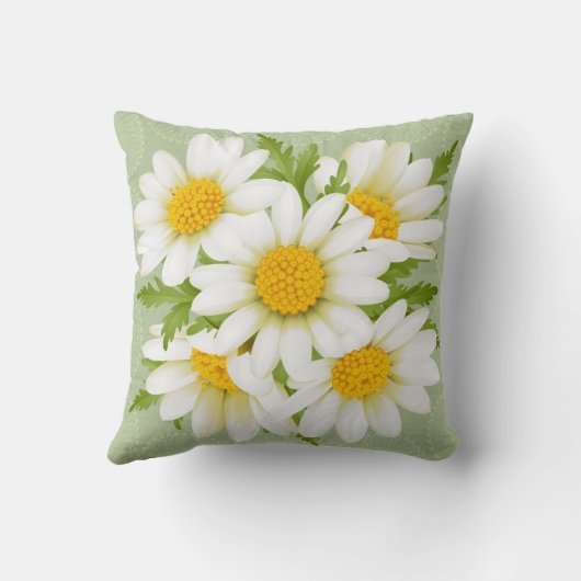 デイジーの花柄の枕 クッション (裏面)