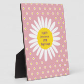 デイジーの花柄 – 純度、無垢引用文 フォトプラーク (側面)