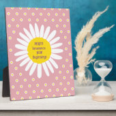 デイジーの花柄 – 純度、無垢引用文 フォトプラーク (側面)