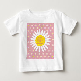 デイジーの花柄 – 純度、無垢引用文 ベビーTシャツ