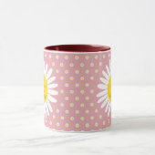 デイジーの花柄 – 純度、無垢引用文 マグカップ (中央)