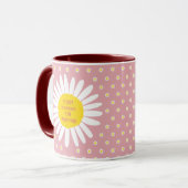 デイジーの花柄 – 純度、無垢引用文 マグカップ (正面左)