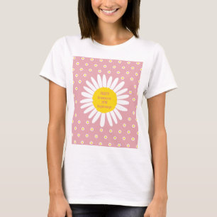 デイジーの花柄 – 純度、無垢引用文 Tシャツ