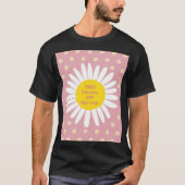 デイジーの花柄 – 純度、無垢引用文 Tシャツ (正面)