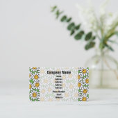 デイジーの花模様 名刺 (スタンド正面)