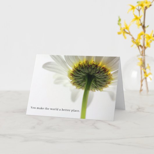 デイジーの花開花世界をより良くする空白の カード (黄色い花)