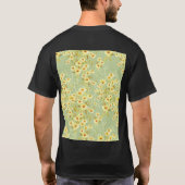 デイジーの花:水色ダークシームレス。 Tシャツ (裏面)