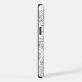 デイジーの草原 ライトグレー柄 iPhoneケース (右側面)