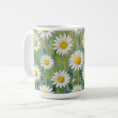 デイジーの草原 印象派の花柄 コーヒーマグカップ (正面左)