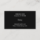 デイジーの華麗さの名刺 名刺 (裏面)