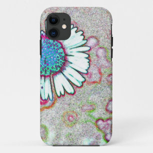 デイジーの虹のショッキングピンクの水の青のカラフル iPhone 11 ケース