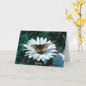 デイジーの蝶 カード (黄色い花)