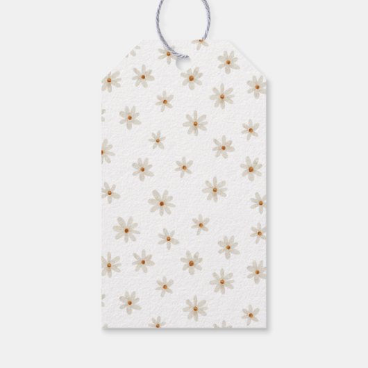 デイジーの赤ちゃんシャワーの好意 ギフトタグ (裏面)