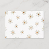 デイジーの赤ちゃんシャワー予約リクエスト エンクロージャーカード (裏面)