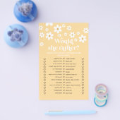 デイジーの赤ちゃんシャワー彼女はむしろゲームフライヤー チラシ (シングル)