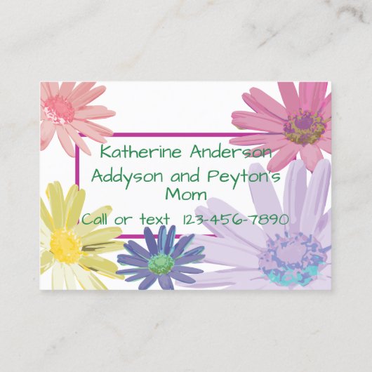 デイジーの遊日付け名刺 名刺 (裏面)