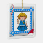 デイジーの金髪の雪片フレーム セラミックオーナメント (右)