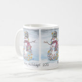 デイジーの雪だるまのマグ2011年 コーヒーマグカップ (正面左)