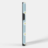 デイジーの青の図解パタ淡い色のーン iPhoneケース (右側面)