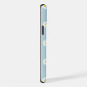 デイジーの青の図解パタ淡い色のーン iPhoneケース (右側面)