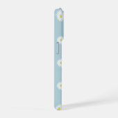 デイジーの青の図解パタ淡い色のーン iPhoneケース (右側面)