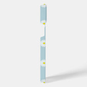 デイジーの青の図解パタ淡い色のーン iPhoneケース (右側面)