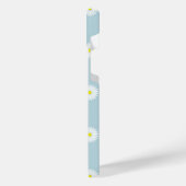 デイジーの青の図解パタ淡い色のーン iPhoneケース (左側面)