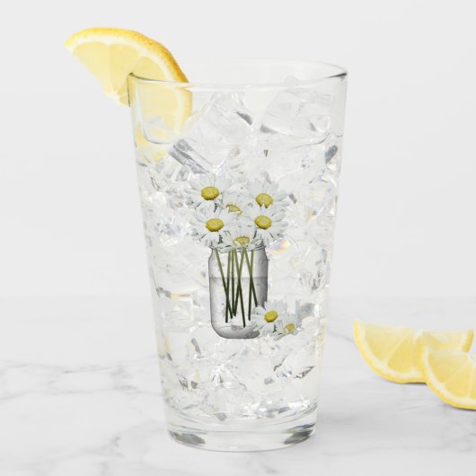 デイジーの飲むガラスのメーソンジャー タンブラーグラス (アイス正面)