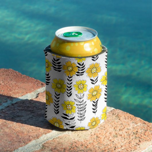 デイジーの黄色と黒 缶クーラー (インサイチュ プール)