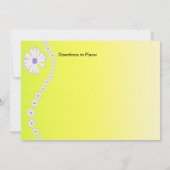 デイジーの黄色の背景ブライダルシャワー 招待状 (裏面)