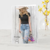 デイジーの10代のな女の子の考えること カード (黄色い花)