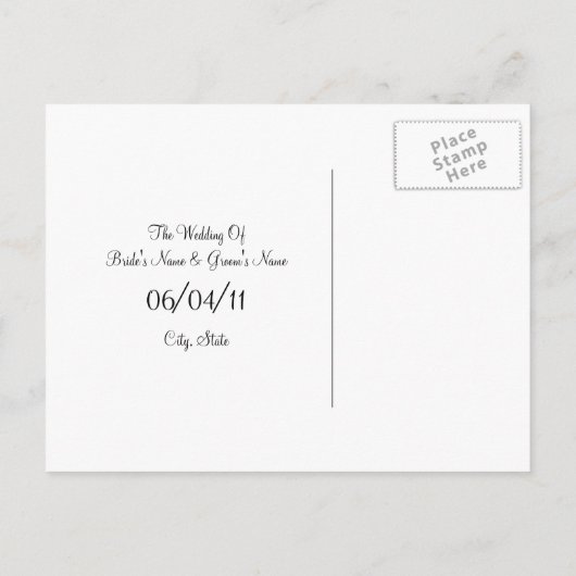 デイジーのjar結婚式日付を保存 案内ポストカード (裏面)