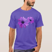 デイジーのTシャツの紫色の花の野生の花のデイジーのワイシャツ Tシャツ (正面)