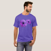 デイジーのTシャツの紫色の花の野生の花のデイジーのワイシャツ Tシャツ (正面フル)