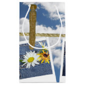 デイジーはクロースレインの青いジーンポケットに スモールペーパーバッグ (裏面)