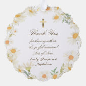 デイジーはバプテスマ感謝していを結ぶ オーナメントカード (裏面)