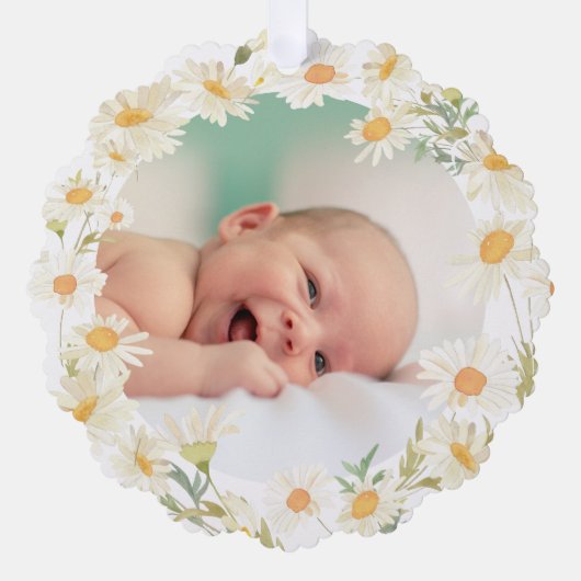 デイジーはバプテスマ感謝していを結ぶ オーナメントカード (正面)