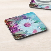 デイジーは小川の美しい照明 コースター (左側)