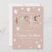 デイジーは彼女はOnederful 1st誕生日の写真ではない 招待状 (正面)