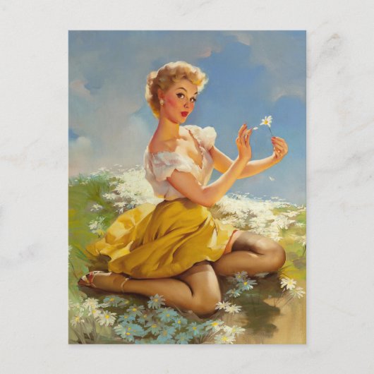 デイジーは私を愛し、私を愛するピン留めしていない ポストカード (正面)