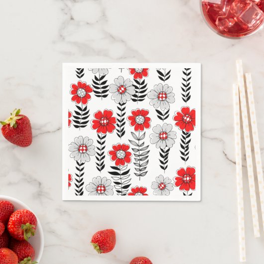 デイジーは赤と黒 スタンダードカクテルナプキン (インサイチュ)