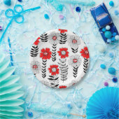 デイジーは赤と黒 ペーパープレート (パーティー)