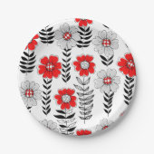 デイジーは赤と黒 ペーパープレート (正面)