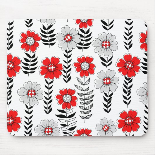 デイジーは赤と黒 マウスパッド (正面)